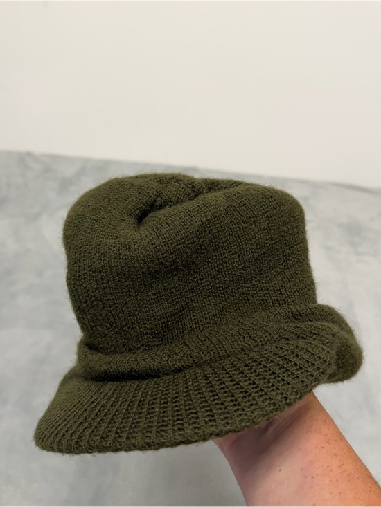 Other - Green Wool Watch Cap Knit Military USA Hat Brim Beanie 8405-01-006-1074